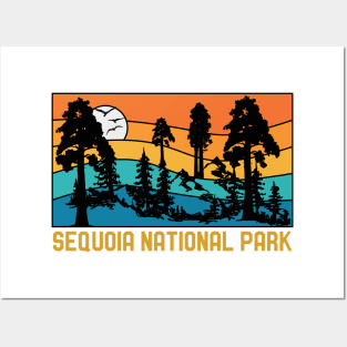 Vintage Sequoia National Park Souvenir Retro Sequoia Tree Posters and Art